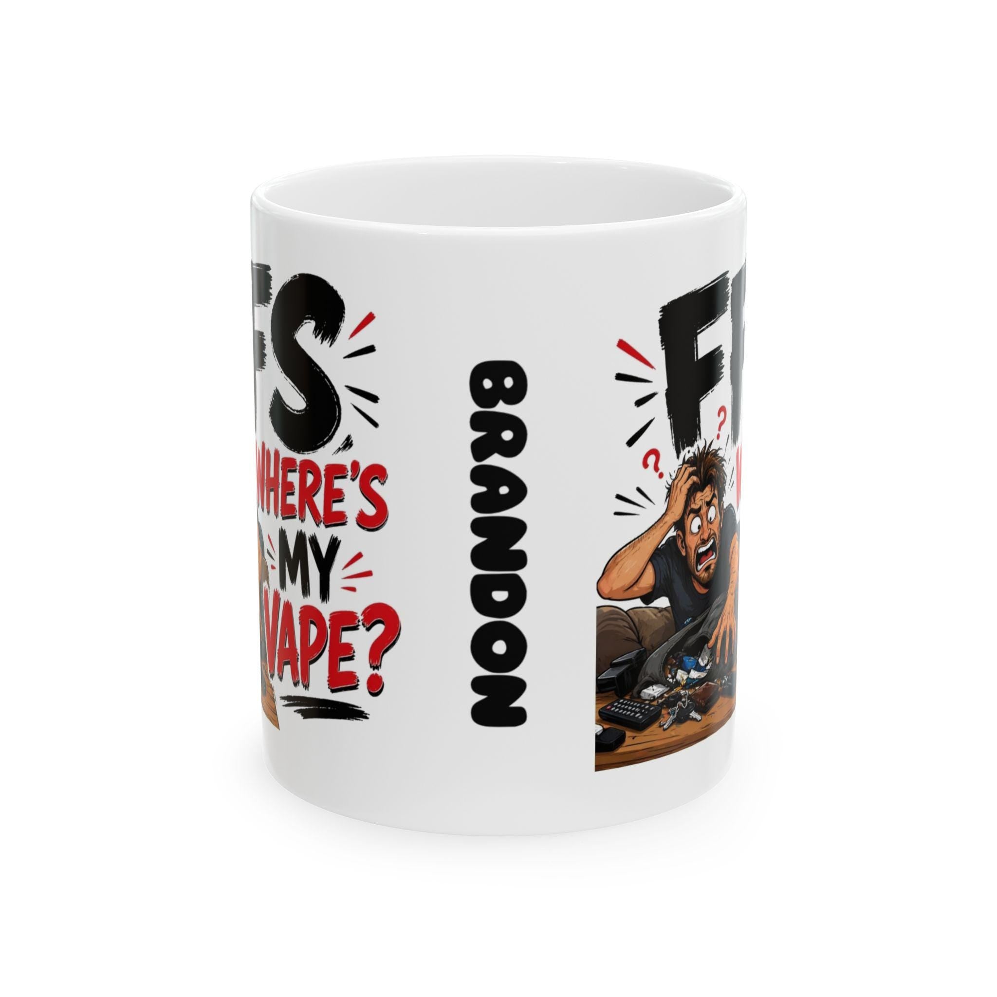 Personalised FFS Where's My Vape?" Funny Mug, Funny Gift, 11oz Ceramic