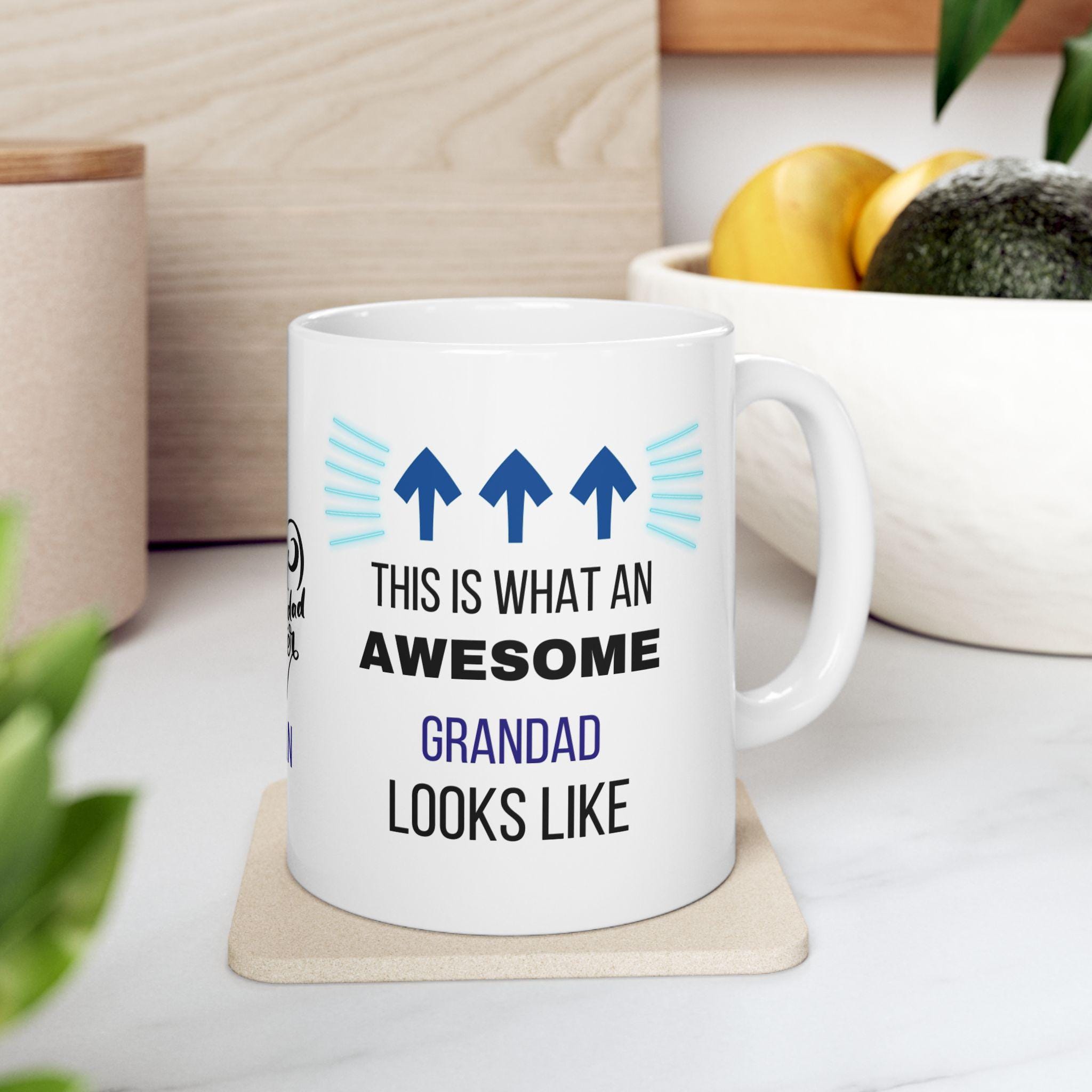 Awesome Grandad Coffee Mug, Novelty Ceramic Cup, Personalized Gift