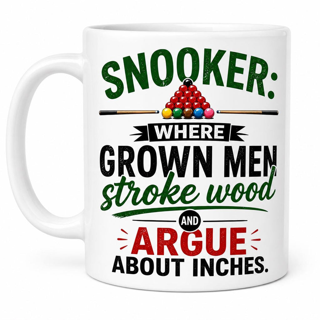 Personalised funny snooker mug, banter, sport, balls, snooker table, 11oz
