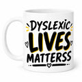 Funny Dyslexic Lives Mattress Mug, Humour Novelty Joke Cup, Work, Workplace, Office, Present, 11oz Ceramic