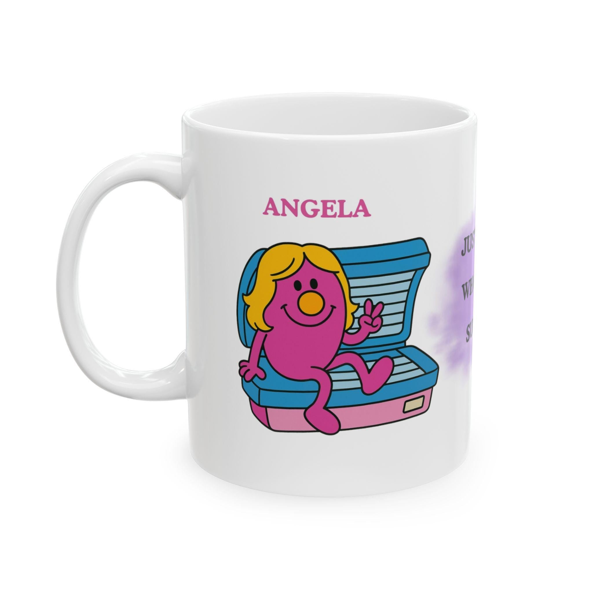 Personalised Just a girl who loves sunbeds, funny, 11oz mug