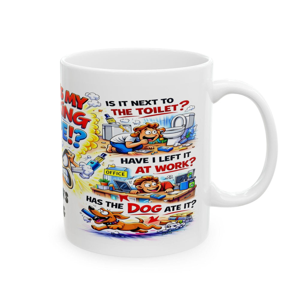 Personalised Where's my fucking vape, mug, Christmas, birthday, fun, lost, missing, him, her, swearing