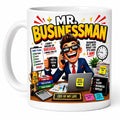 Mr Business Man Workaholic Personalised Funny Mug Boss Gif Cup