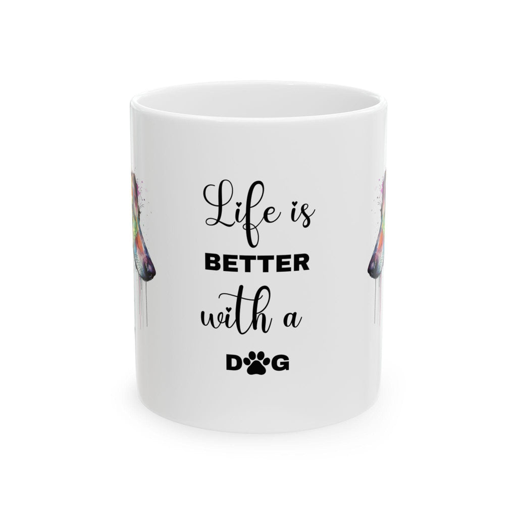 Personalised Lurcher Watercolor Mug - Greyhound Dog Lover Gift