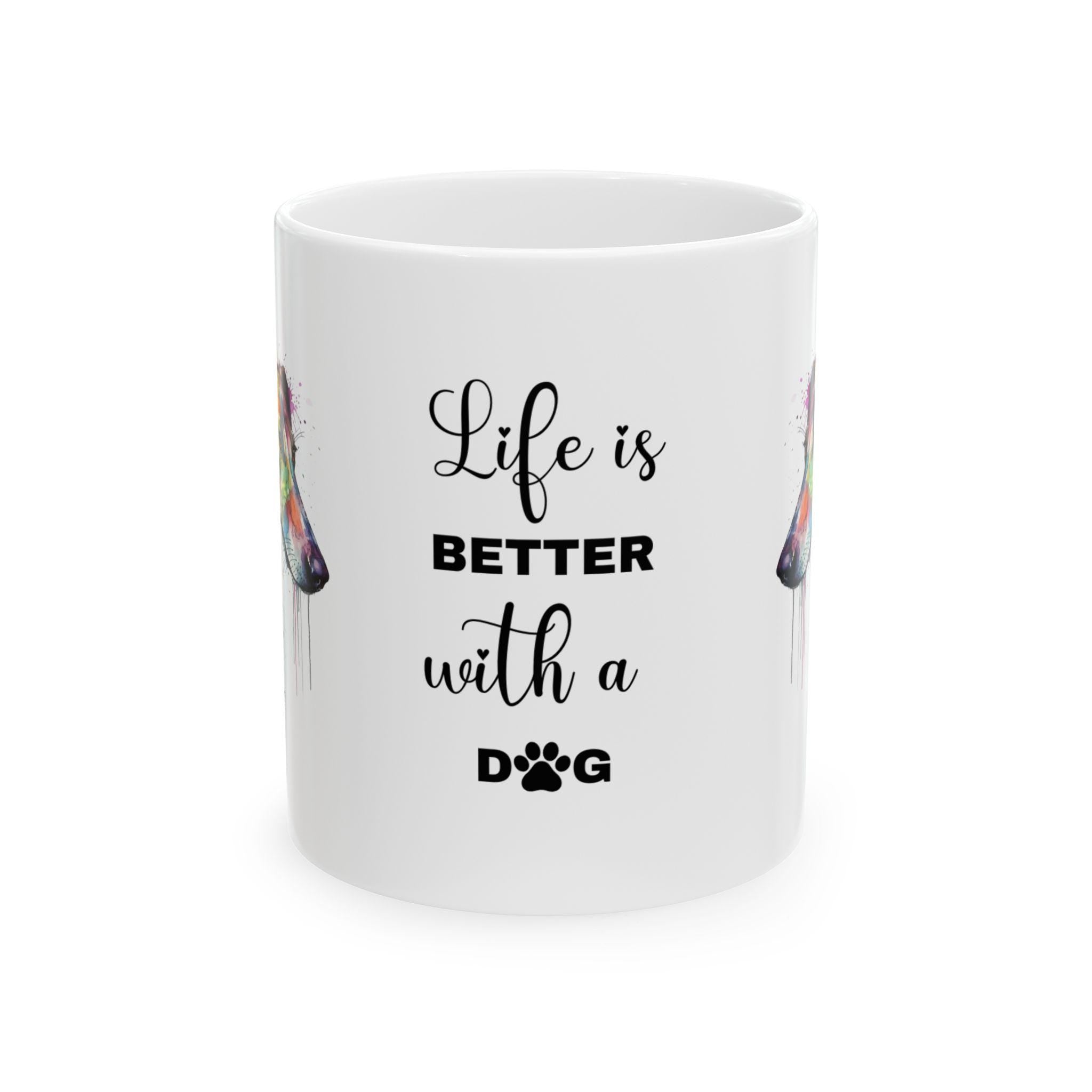 Personalised Lurcher Watercolor Mug - Greyhound Dog Lover Gift