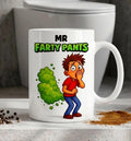 Mr. Farty Pants Mug, Funny Toilet Humor Gift, Personalised Mug