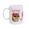 Hamster Girl Mug, Personalised Funny Gift