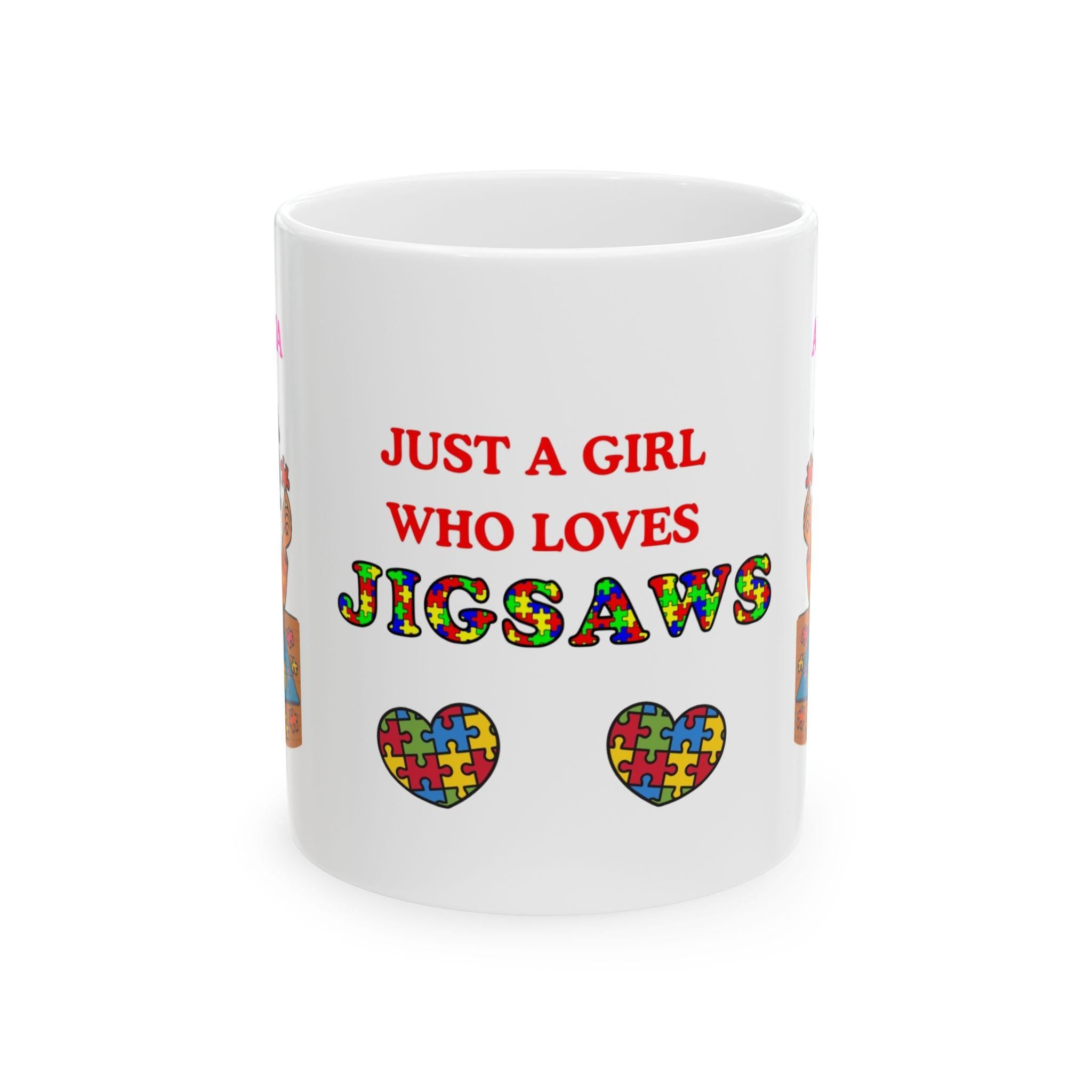 Personalised Jigsaw Puzzle Lover Mug, Gift for Girl