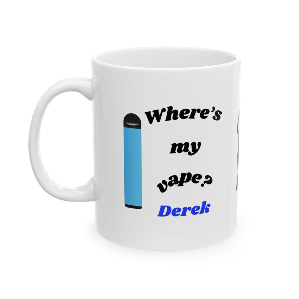 Personalised 'Where's My Vape' Mug: Funny Gift