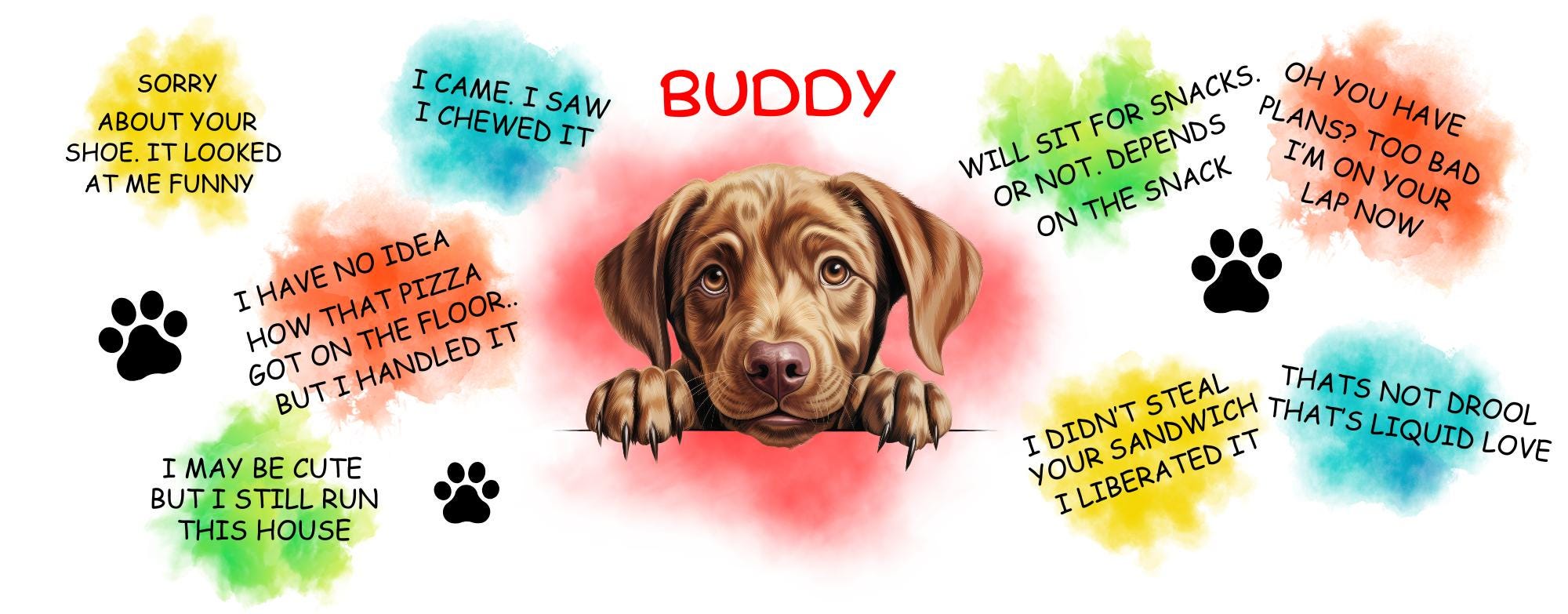 Labrador personalised funny dog quote Mug, Dog Lover Gift