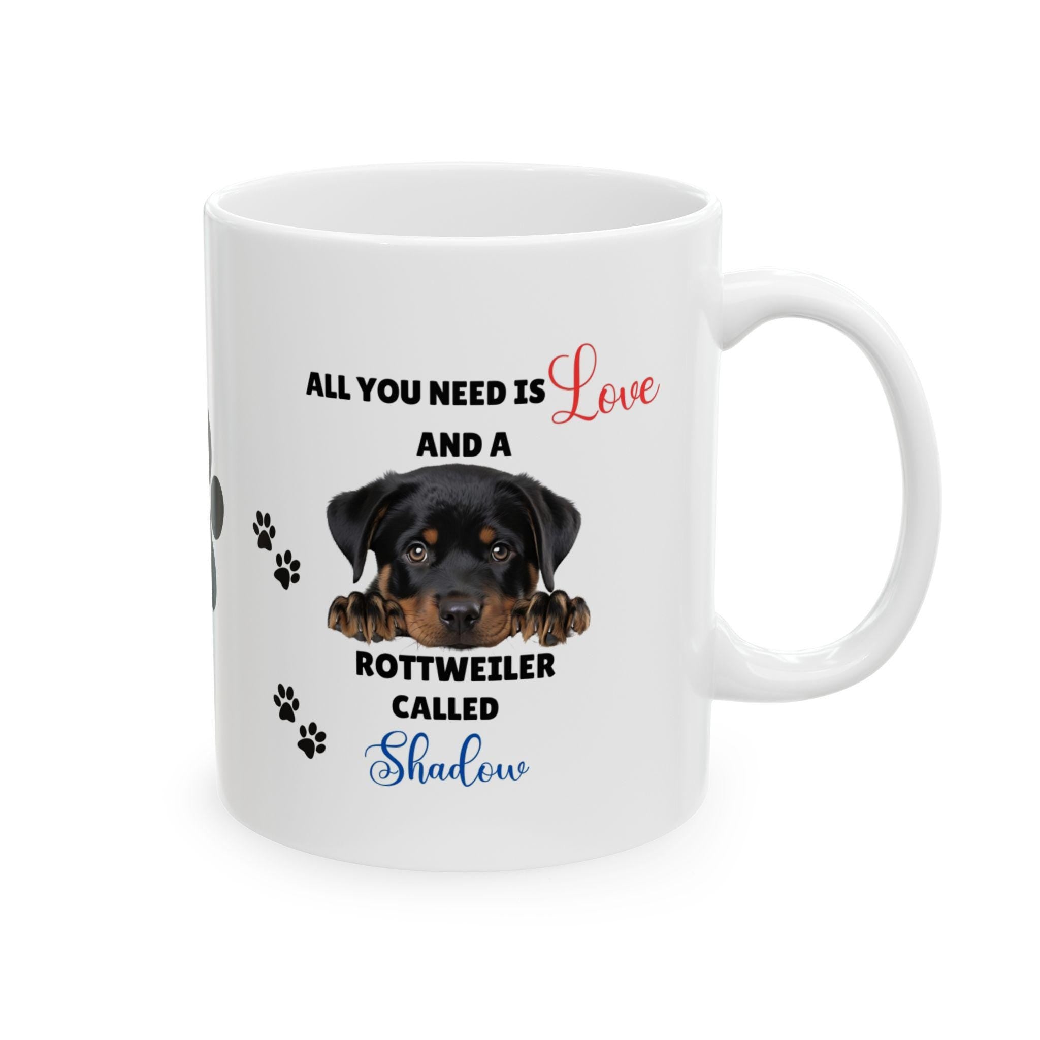 Personalised Rottweiler Mug: Dog Lover Gift