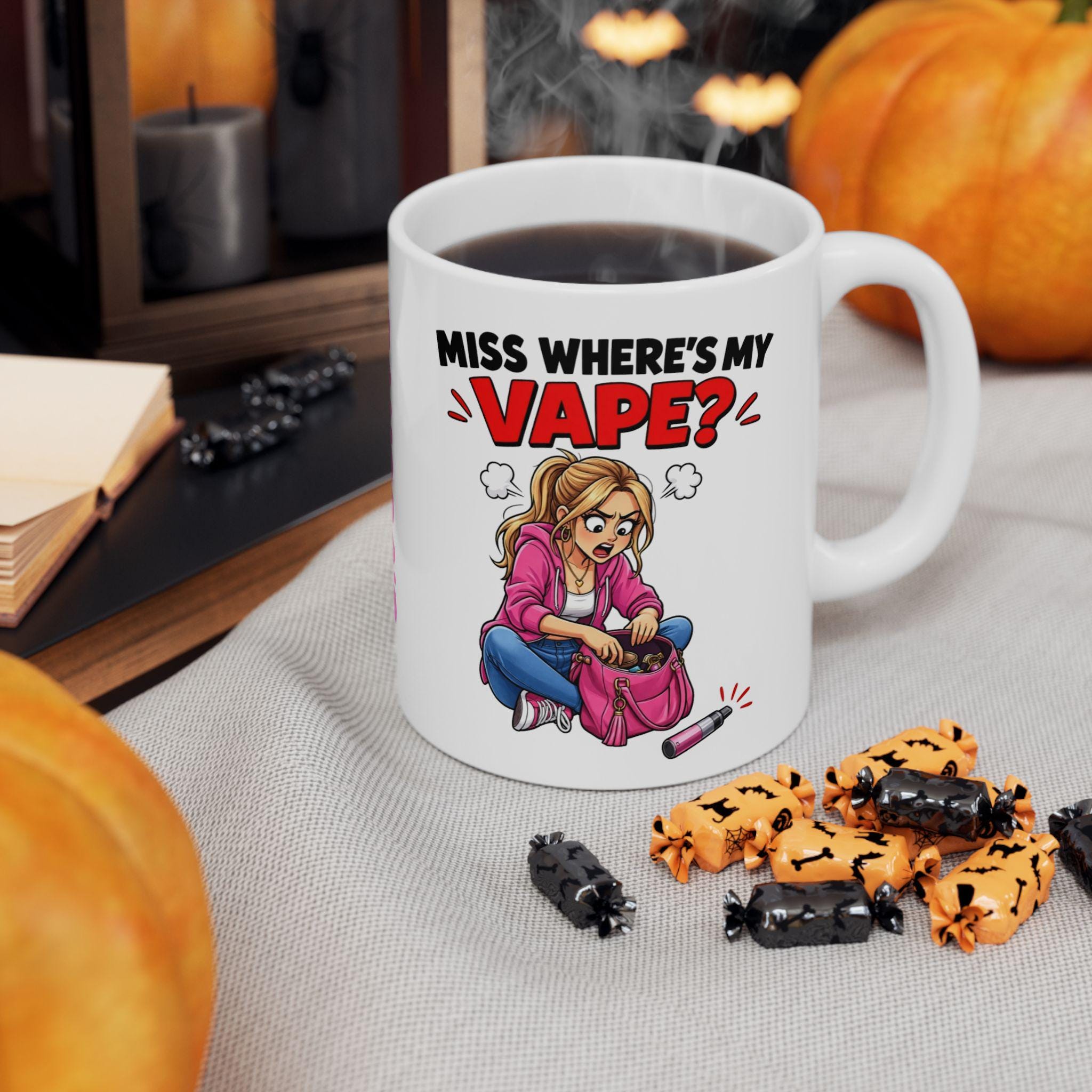 Personalised 'Miss Where's My Vape' Mug - Funny Novelty Gift