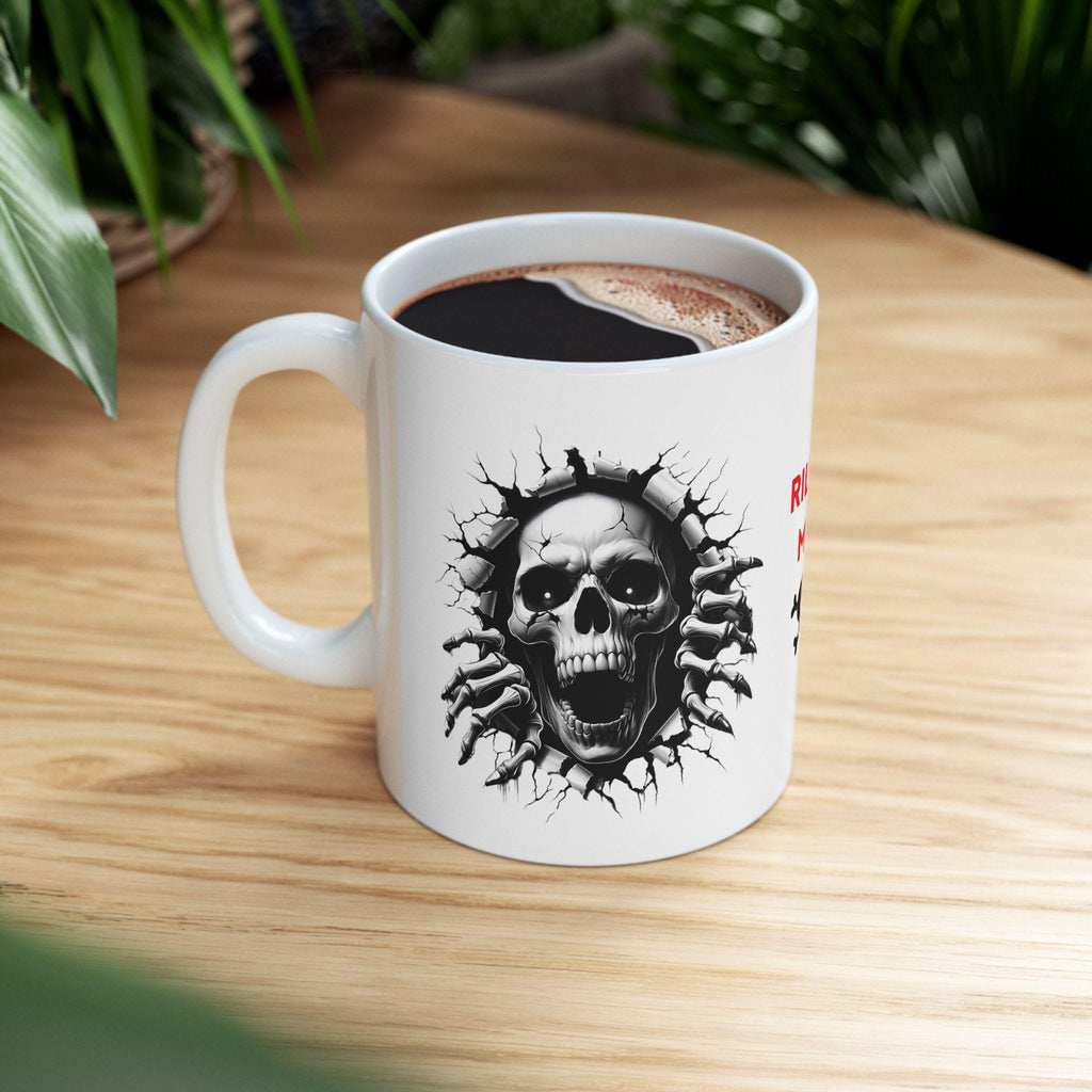 3D Skull Mug, Personalised Coffee Cup, Novelty Gift