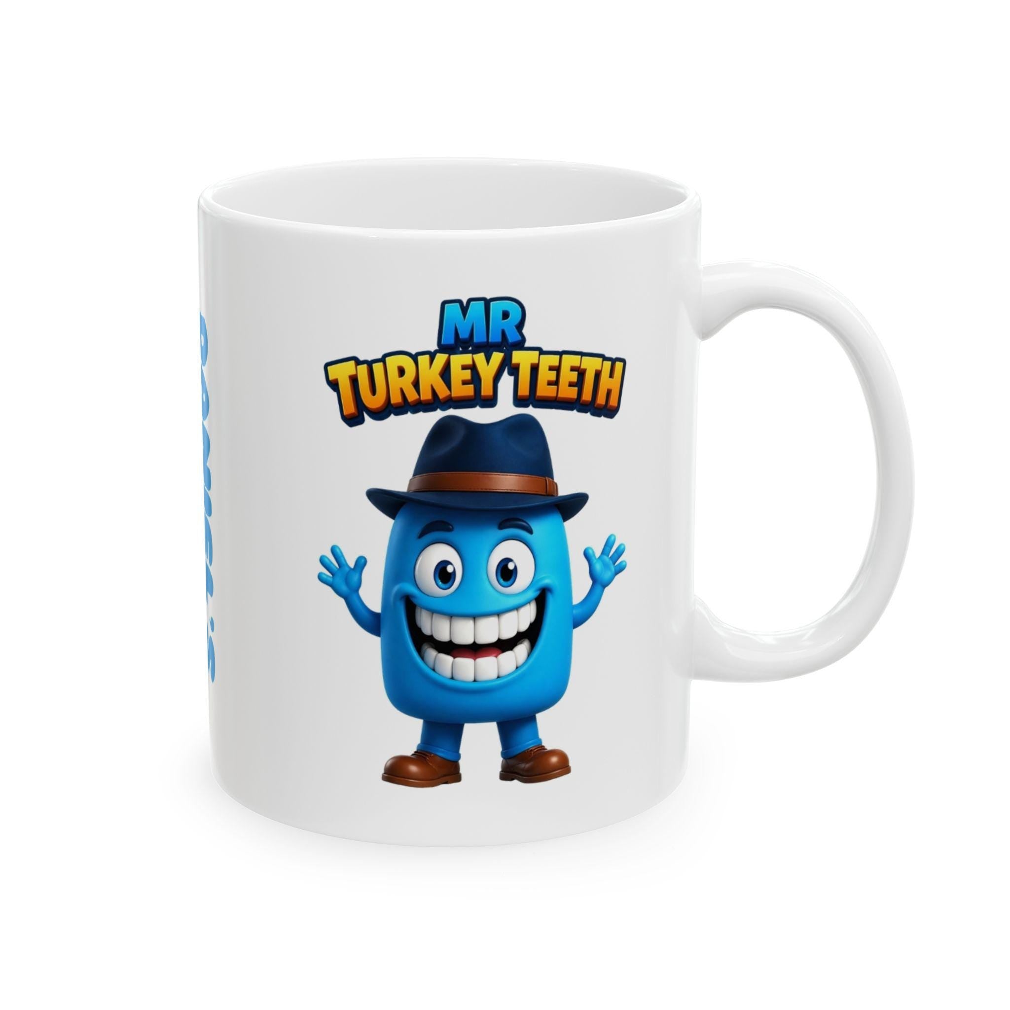 Mr Turkey Teeth Mug: Personalised Fun Gift