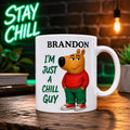 Personalised Chill Guy Mug, Funny Cartoon Gift, 11oz Ceramic