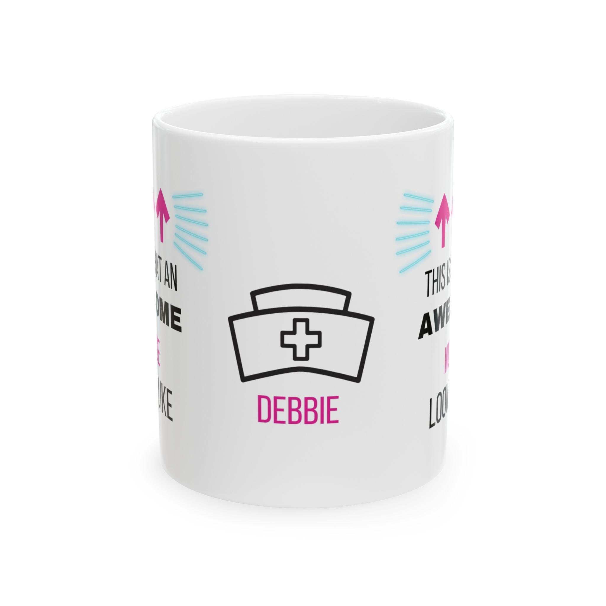 Awesome Nurse Ceramic Coffee Mug, Personalized Gift