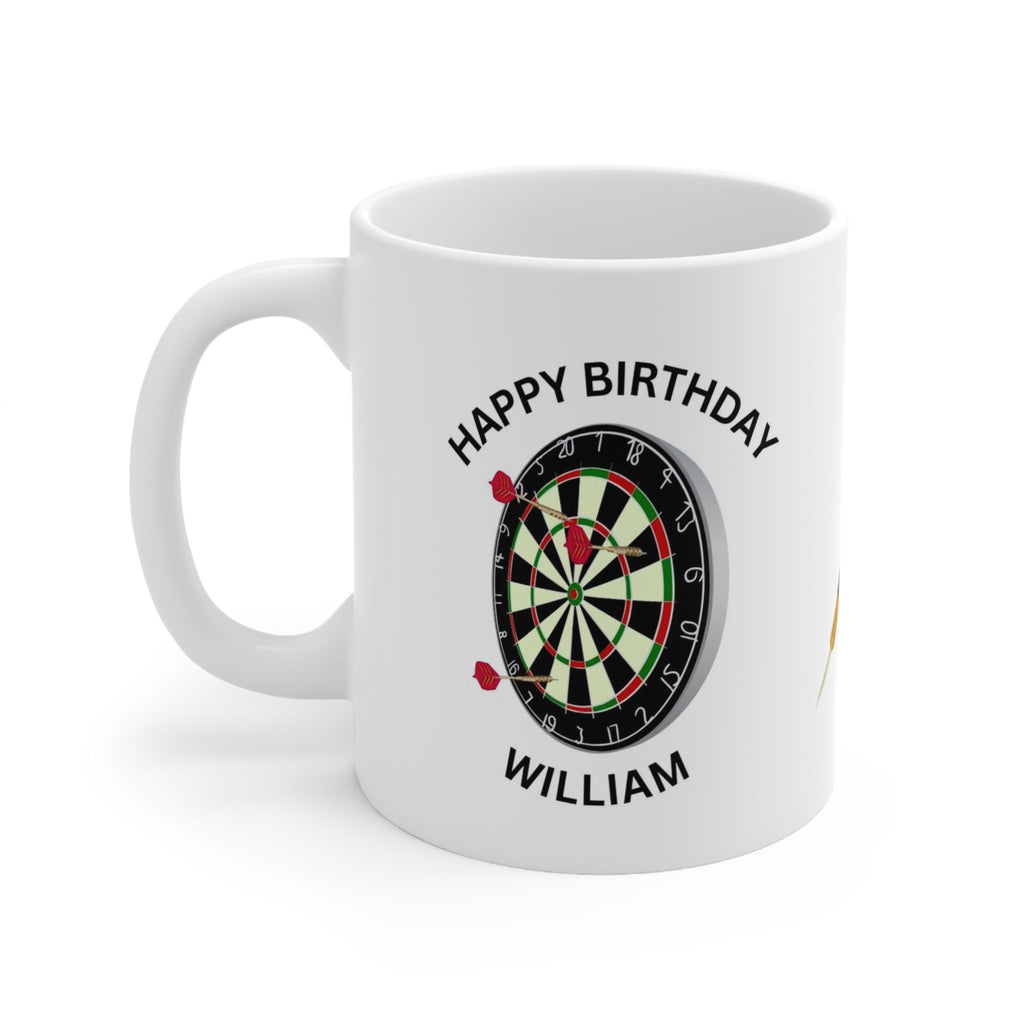 Mug ,Dart player, Dart, Novelty, Gift, Work, Fun, Cup, Ceramic, Coffee, Personalised, Game
