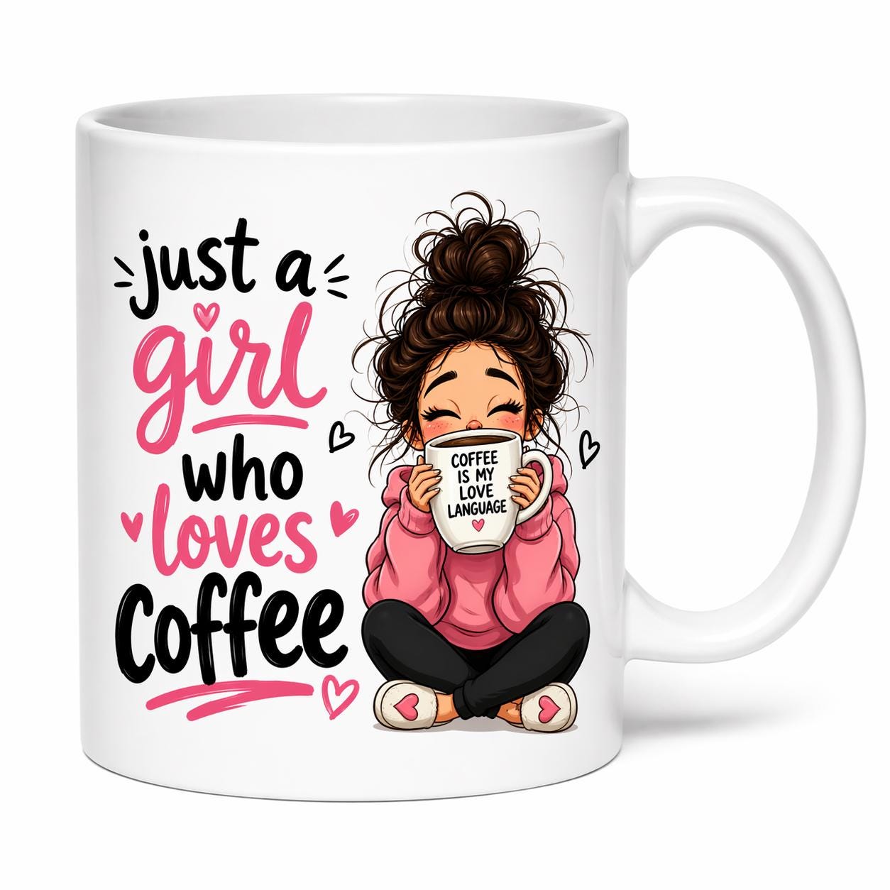 Just a girl who loves coffee, personalised, 11oz cup