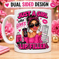 Personalised Lip Filler Mug, Girl Gift