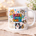 Funny Cats Before Twats Mug, Cat Lover, Feline, Prefer Cats, Adult Humour, 11oz Ceramic Cup