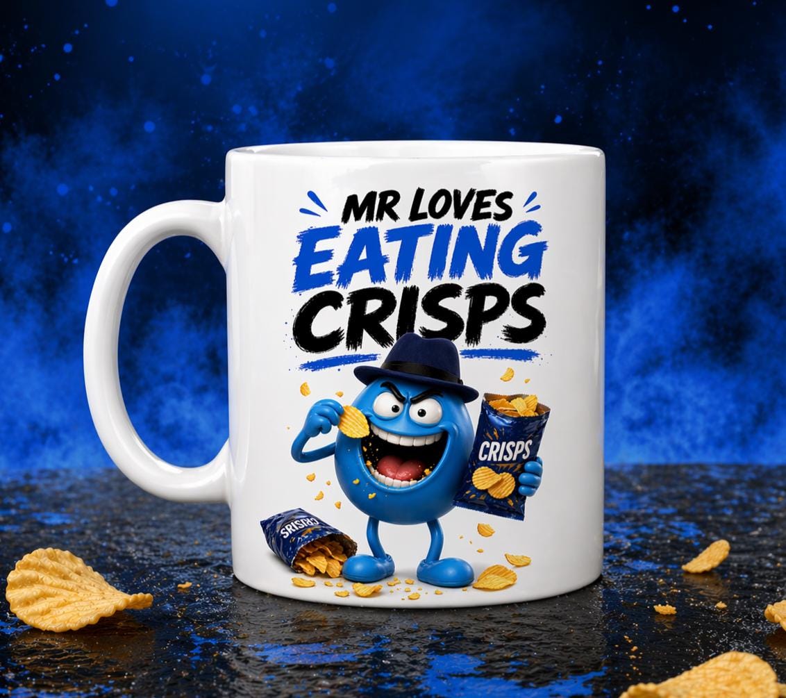 Personalised Mr. Loves Crisps Mug: Fun Snack Gift