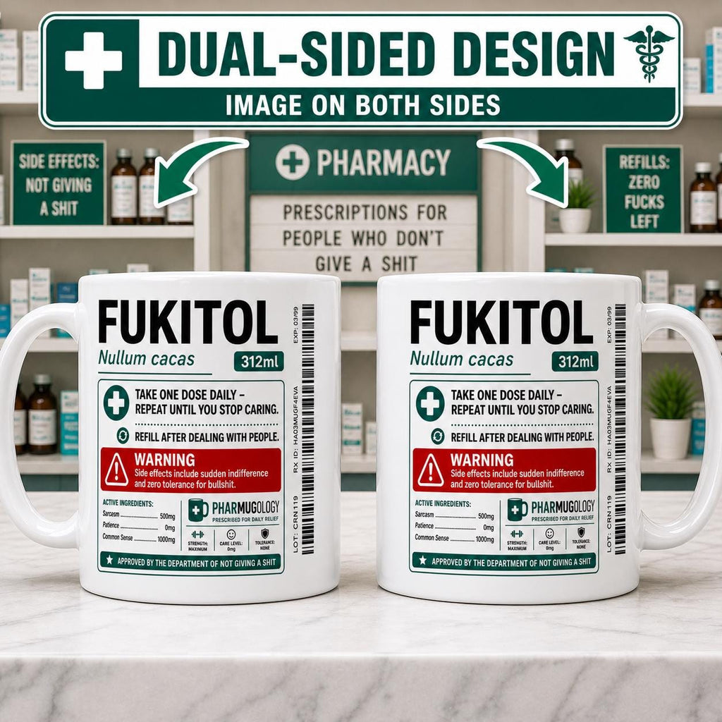 Funny FUKITOL Mug, Sarcastic Coffee Mug, Rude Novelty Mug, Funny Gift for Coworker, Office Humour Mug, Secret Santa Gift, Gag Gift 11oz