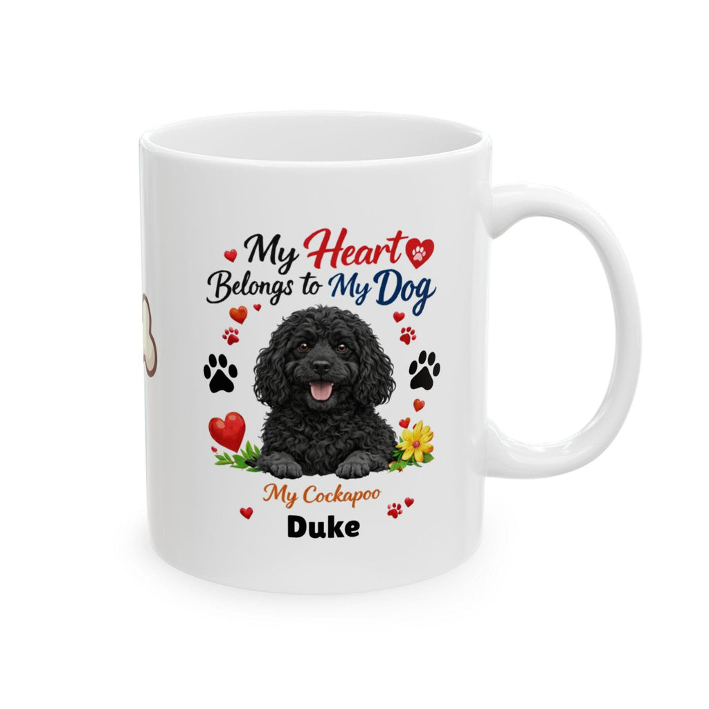 Personalised Cockapoo Dog Mug, Black Cockapoo Lover Gift