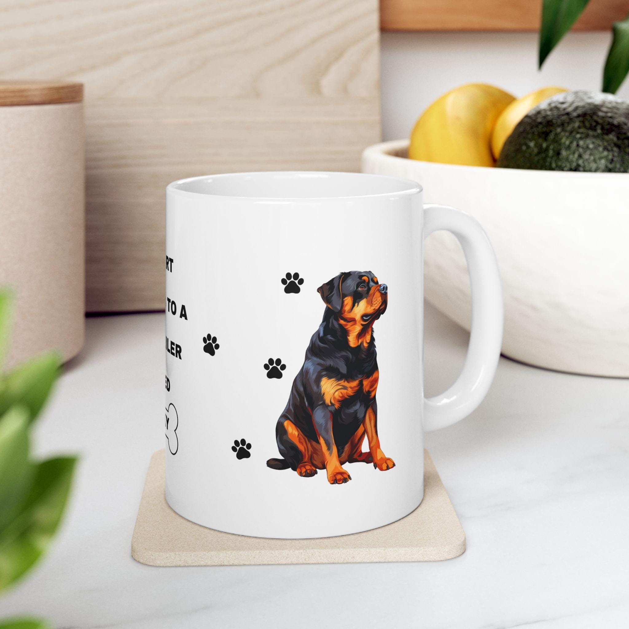 Personalised Rottweiler Dog Mug: Gift for Dog Lover