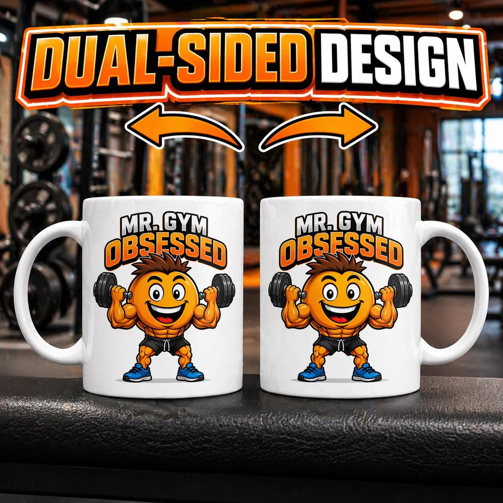Mr Obsessed With The Gym Funny Mug, Workout, Him, He, Muscles, 11oz Ceramic Cup
