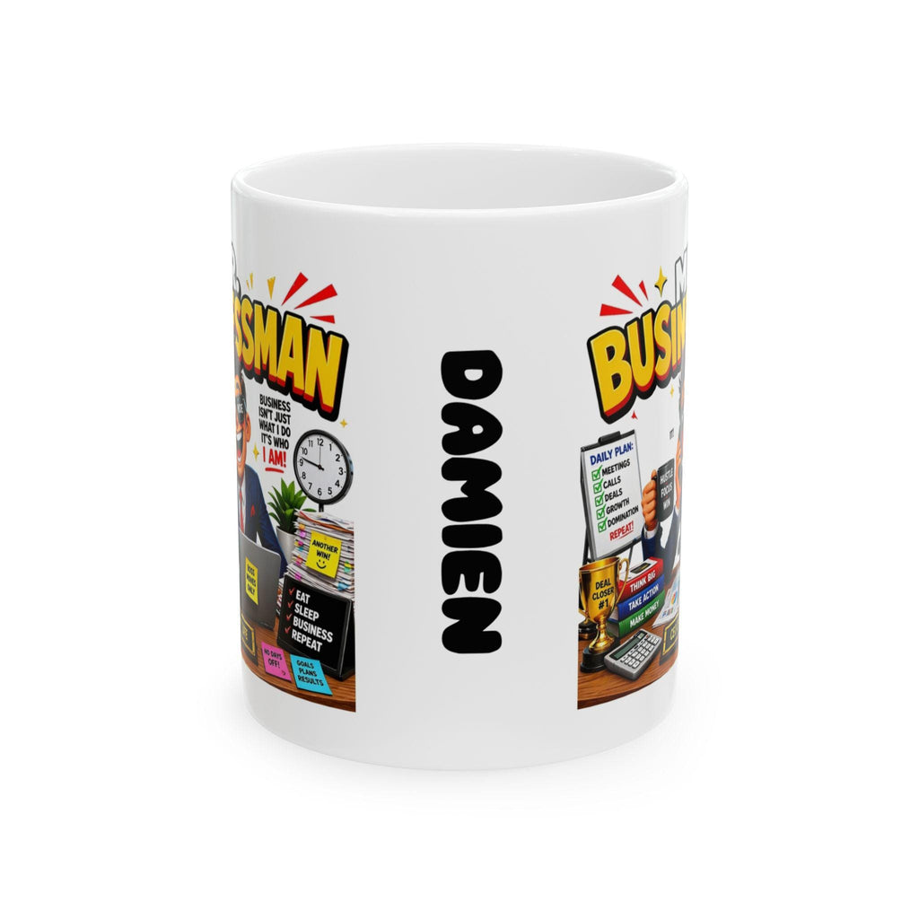 Mr Business Man Workaholic Personalised Funny Mug Boss Gif Cup