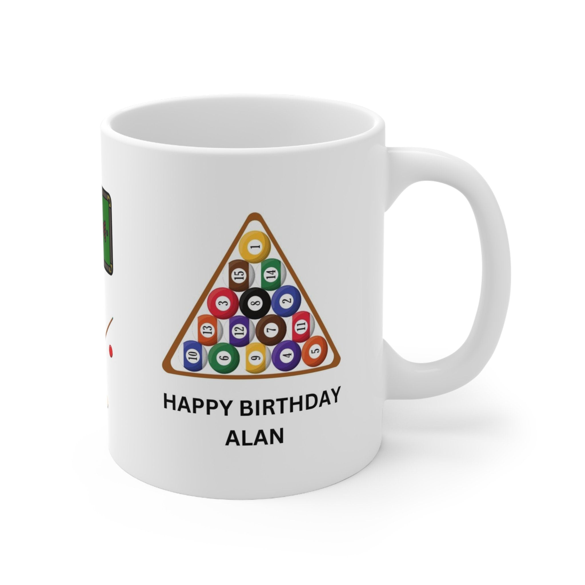 Mug, Snooker, Pool player, Novelty, Gift, Work, Fun, Cup, Ceramic, Coffee, Personalised, Game