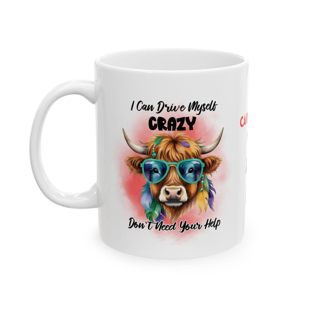 Personalised Highland Cow Mug, Sarcastic Gift