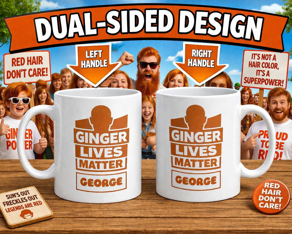 Ginger lives matter mug, Funny, Ginge, Personalised, Gift, Him, Christmas, Fun, Unique, 11oz Ceramic