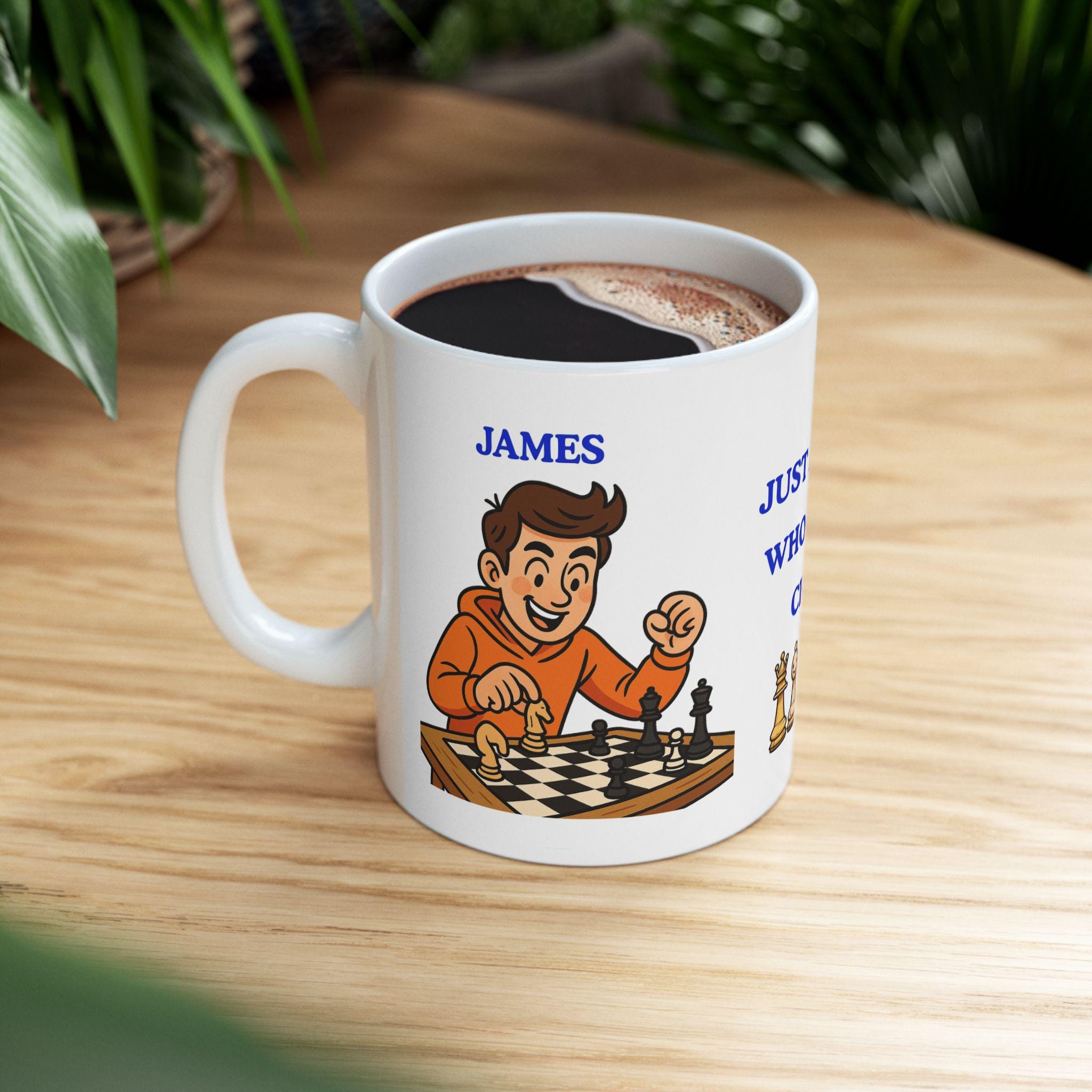 Personalised Chess Lover Mug, Game Day Gift