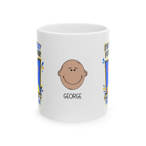 Funny Bald Mug, I'm Too Sexy, Personalised Gift, 11oz Ceramic Coffee Cup Drinkware