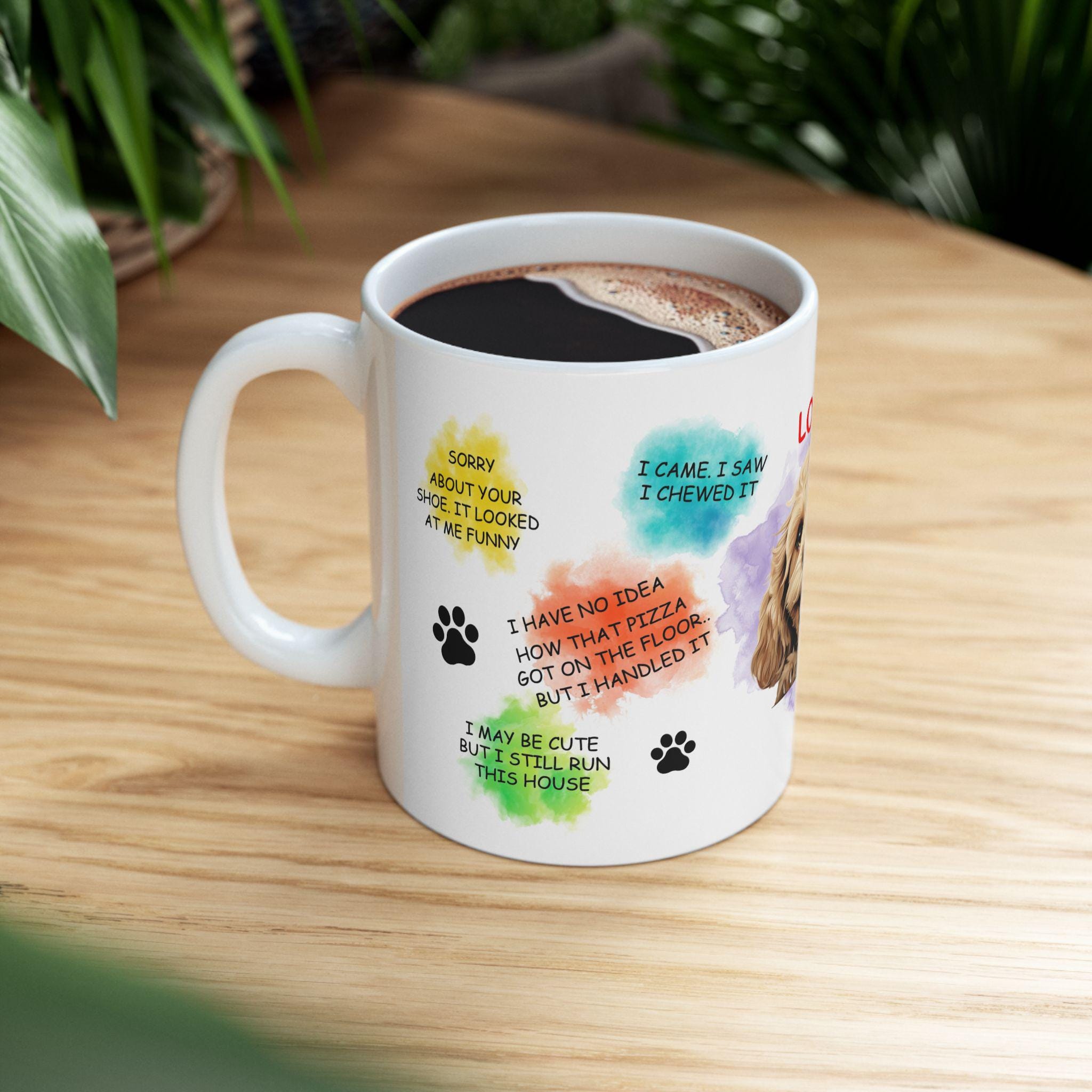 Cockapoo personalised funny dog quote Mug, Dog Lover Gift