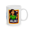 Personalised Alki Alcohol Alcoholic Mug, Funny, Her, Miss, Secret Santa, 11oz Ceramic cup