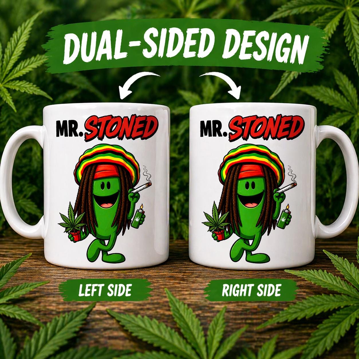 Funny Mr Stoned Mug 11oz Ceramic Coffee Cup
