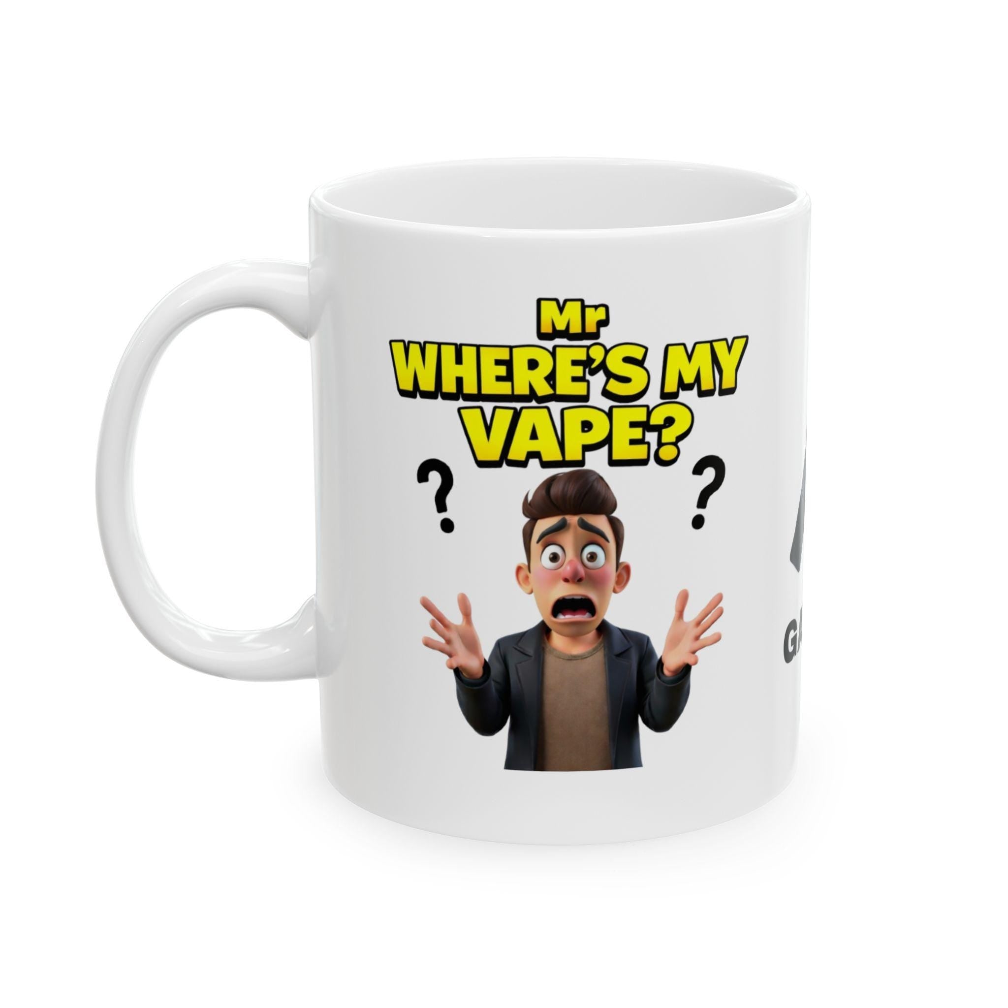 Personalized Mr. Where's My Vape Mug, Funny Novelty Gift