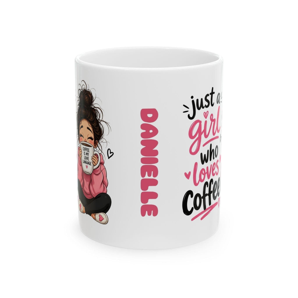 Just a girl who loves coffee, personalised, 11oz cup