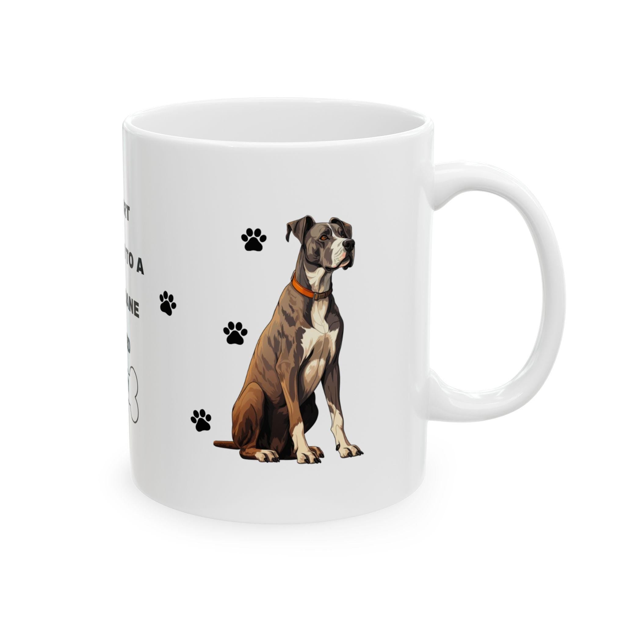 Personalised Dane Dog Mug, Coffee Lover Gift