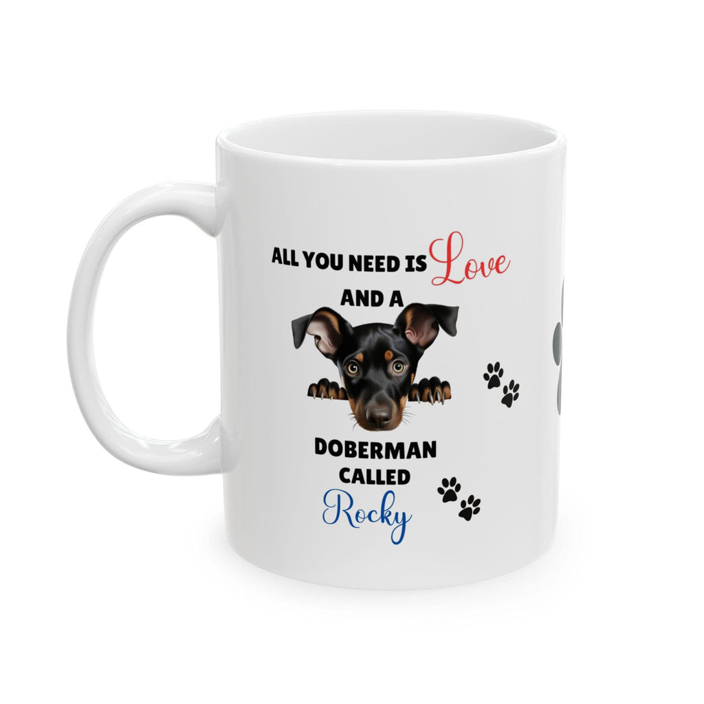 Personalised Doberman Mug: Dog Lover Gift