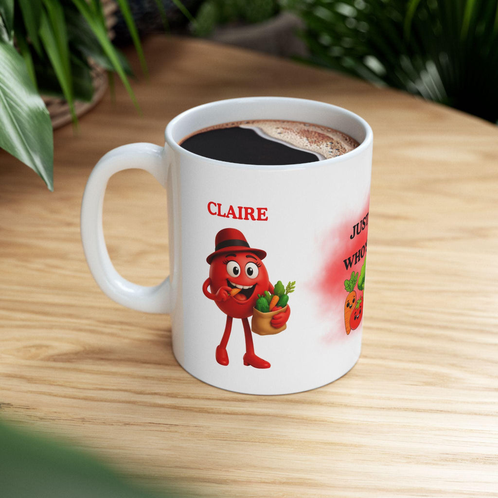 Just a girl who's vegan, mug, personalised, gift, cute, fun.