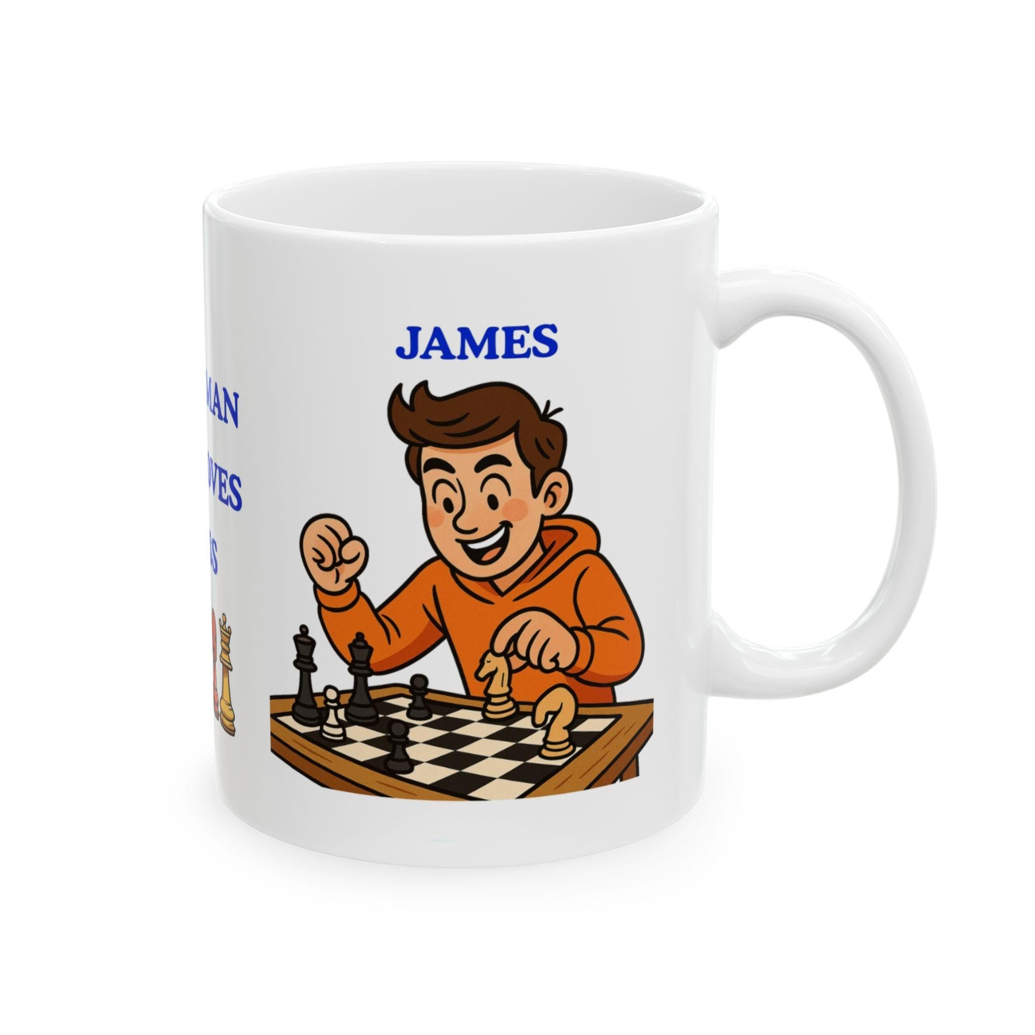 Personalised Chess Lover Mug, Game Day Gift