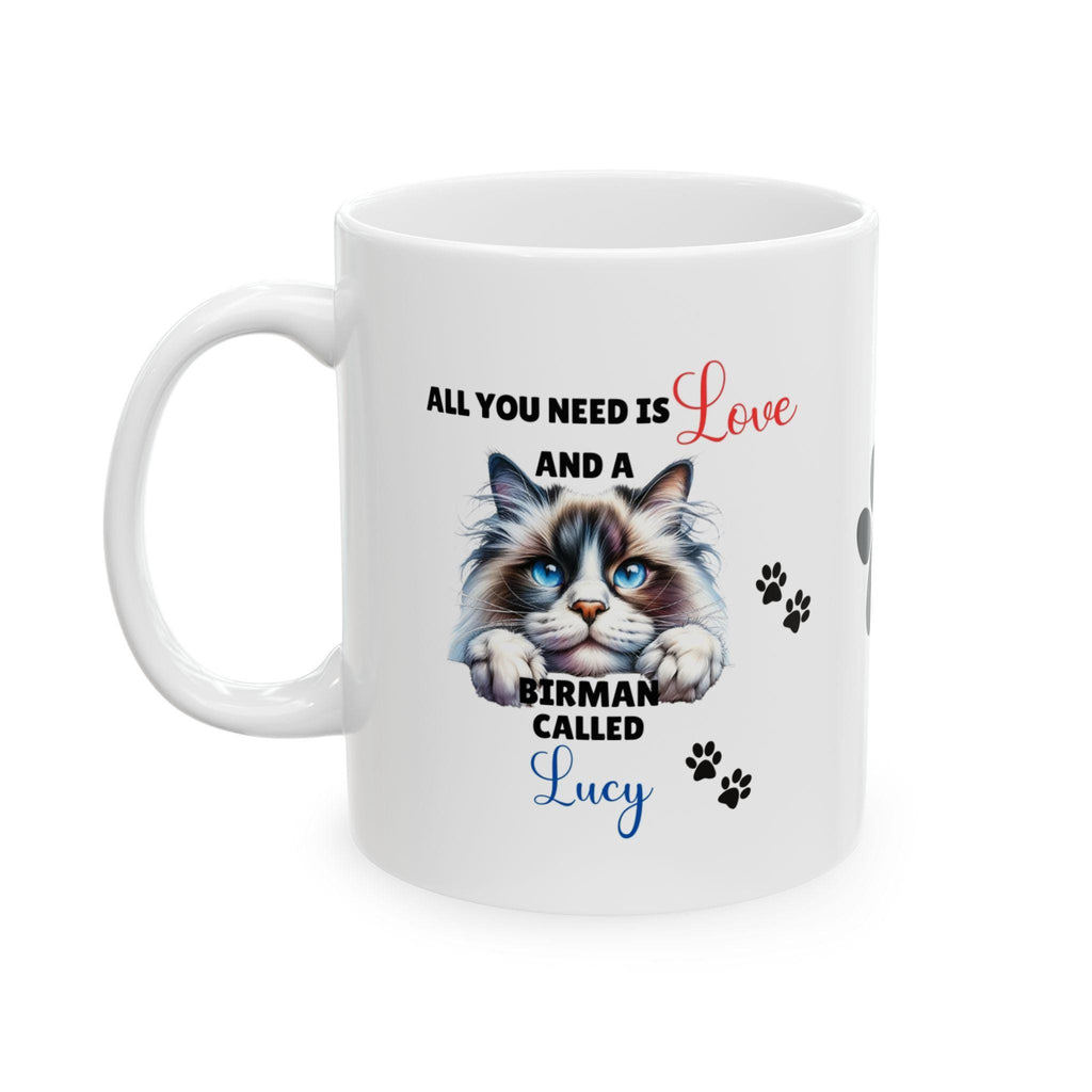Personalised Birman Cat Mug, Cat Lover Gift