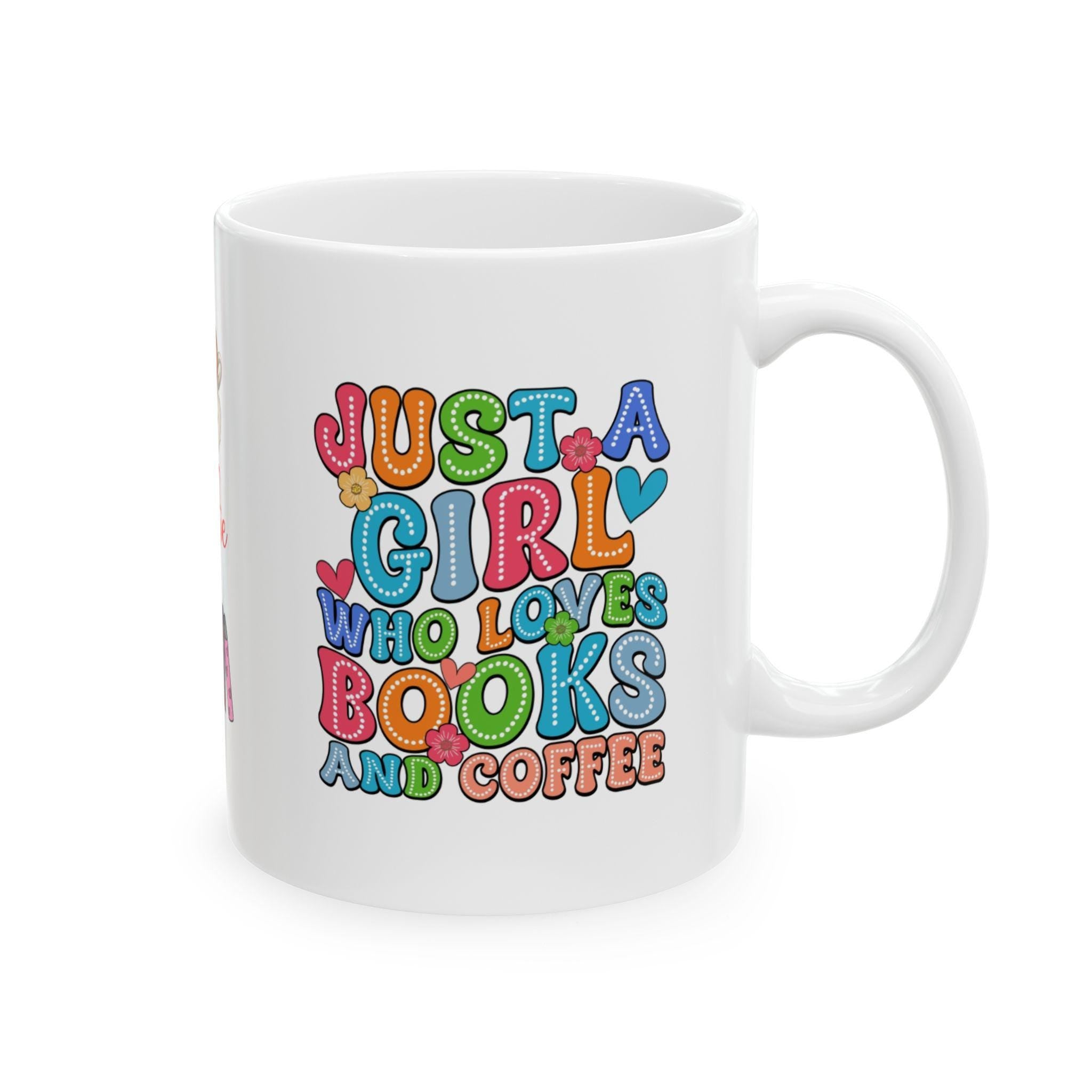 Personalised Book Lover Mug, Coffee and Books Gift