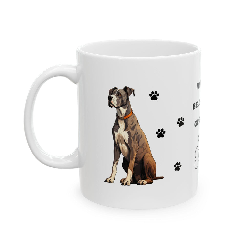 Personalised Dane Dog Mug, Coffee Lover Gift