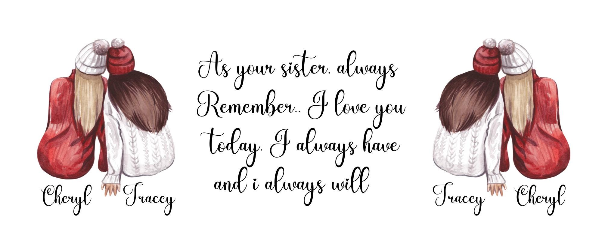 Personalized Sisters Mug, Best Friend Gift