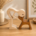Man and dog, Wooden sculpture, Hand made,  Craftmanship, Animal, Dog, Unique