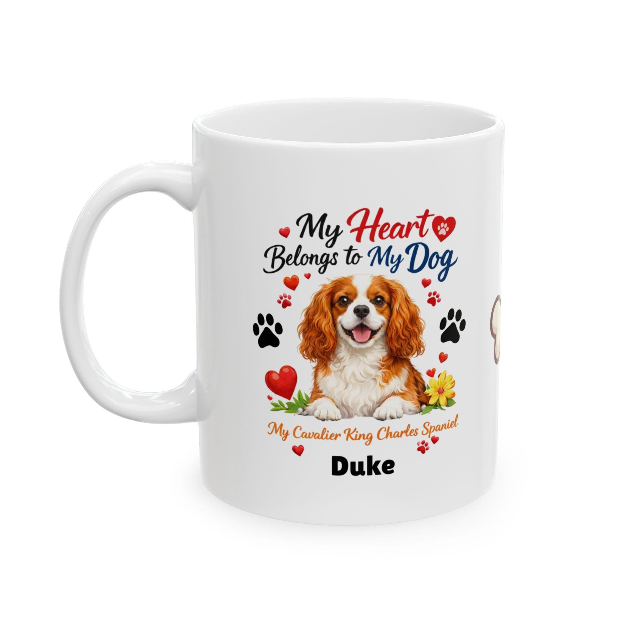 Cavalier King Charles spaniel dog mug, personalised